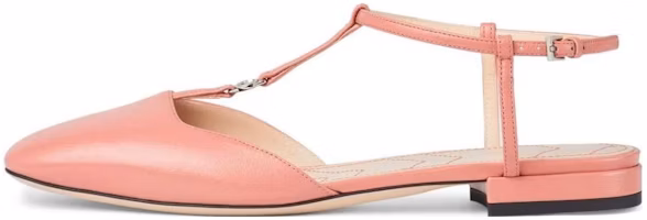 (Women) Gucci Double G Ballet Flats Pink Leather 754136-BKO00-6701 (Women) Gucci Double G Ballet Flats Pink Leather 754136-BKO00-6701