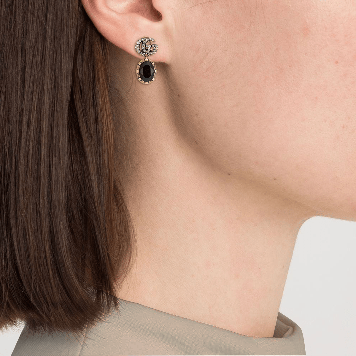 (Women) GUCCI Double G Black Fashion Earrings for Women 629659-I4769-8061 圖 5