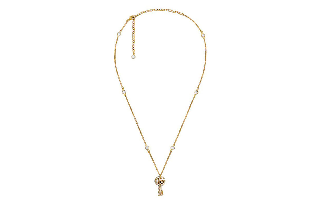 (Women) GUCCI Double G Brass Key Necklace for Women 645620J1D508062 圖 3