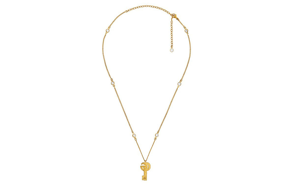 (Women) GUCCI Double G Brass Key Necklace for Women 645620J1D508062 圖 4