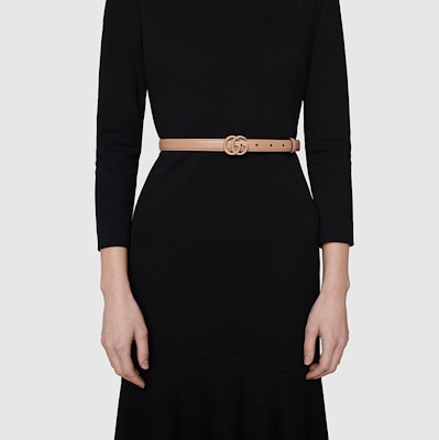 (W) 古驰 双G扣窄腰带 玫瑰米色 2厘米宽 40941718YXV2754 Purchase (W) 古驰 双G扣窄腰带 玫瑰米色 2厘米宽 40941718YXV2754
