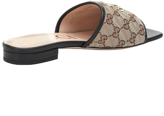 (Women) Gucci Double g Canvas Slippers Ebony 619893-KQWM0-9765 Lookbook (Women) Gucci Double g Canvas Slippers Ebony 619893-KQWM0-9765