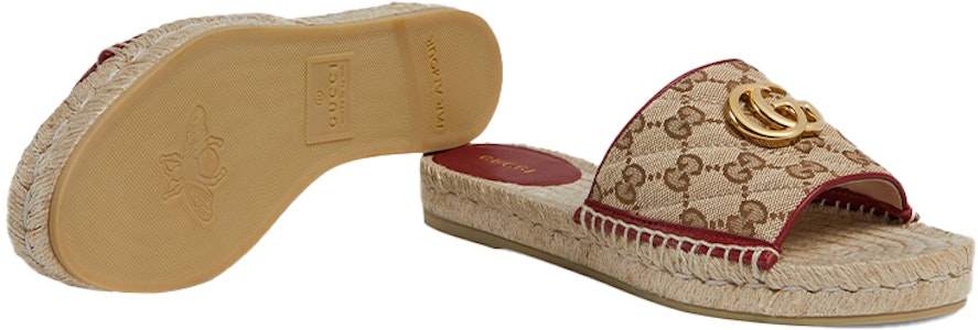 (W) Gucci Zapatillas Moda Ébano Tejidas en Paja con Doble G de Canvas 620120-KQWM0-9761 Details for (W) Gucci Zapatillas Moda Ébano Tejidas en Paja con Doble G de Canvas 620120-KQWM0-9761