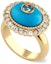 Buy (W) GUCCI Cincin Logam Kristal Double G Wanita - Perhiasan Fashion Biru. 753903-I9875-8519
