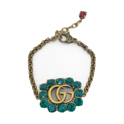 (Women) GUCCI Double G Decorative Fashion Jewelry Brass Bracelet Women Gold. 809072922