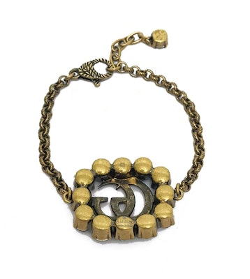 (W) Pulsera de Latón GUCCI Doble G Dorada para Mujer - Joyería de Moda Decorativa. 809072922 Lookbook (W) Pulsera de Latón GUCCI Doble G Dorada para Mujer - Joyería de Moda Decorativa. 809072922