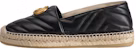 (W) Gucci Double G Espadrille Kulit Hitam 551890-BKO00-1000