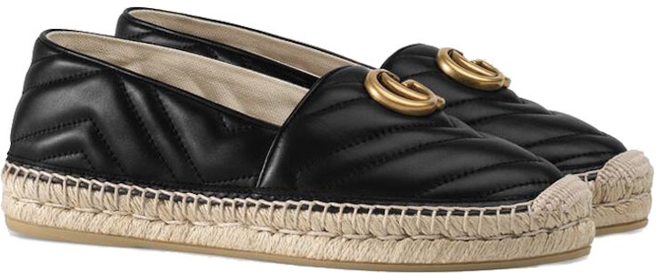 (W) Gucci Double G Espadrille Kulit Hitam 551890-BKO00-1000 Order (W) Gucci Double G Espadrille Kulit Hitam 551890-BKO00-1000