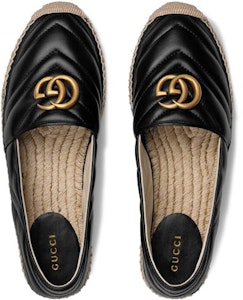 (W) Gucci Double G Espadrille Kulit Hitam 551890-BKO00-1000 Lookbook (W) Gucci Double G Espadrille Kulit Hitam 551890-BKO00-1000