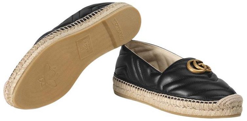 (W) Gucci Alpargatas Doble G de Cuero Negro 551890-BKO00-1000 Purchase (W) Gucci Alpargatas Doble G de Cuero Negro 551890-BKO00-1000