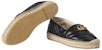(W) Gucci Double G Espadrille Kulit Hitam 551890-BKO00-1000