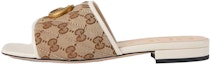 Buy (W) Sandal Fesyen Beige Tumit Rata dengan Logo GG Gucci 619893-2HK80-9795