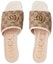 Lookbook (W) Sandal Fesyen Beige Tumit Rata dengan Logo GG Gucci 619893-2HK80-9795
