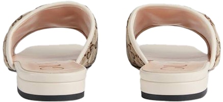 (W) Sandal Fesyen Beige Tumit Rata dengan Logo GG Gucci 619893-2HK80-9795 Shop (W) Sandal Fesyen Beige Tumit Rata dengan Logo GG Gucci 619893-2HK80-9795