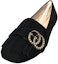 Order (W) Gucci Marmont Fringe Suede Ballet Flats 'Hitam' 454299-C2000-1000