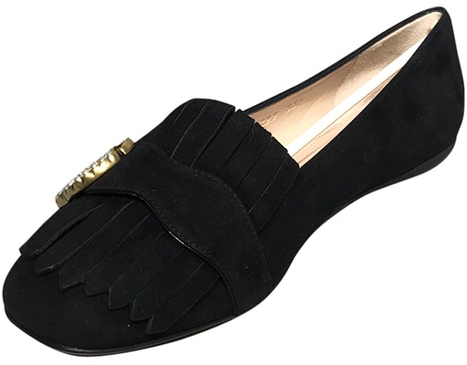 (Women) Gucci Marmont Fringe Suede Ballet Flats 'Black' 454299-C2000-1000 Shop (Women) Gucci Marmont Fringe Suede Ballet Flats 'Black' 454299-C2000-1000