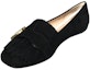 Shop (W) Gucci Marmont Fringe Suede Ballet Flats 'Hitam' 454299-C2000-1000