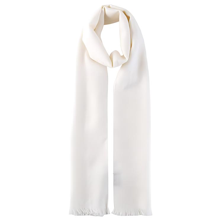 (Women) GUCCI Double G Jacquard Knit Scarf White 165904-3G646-9000