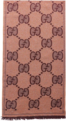 (W) GUCCI Syal Rajut Wol Double G Jacquard Wanita Beige Merah 598993-3GC15-7973 Order (W) GUCCI Syal Rajut Wol Double G Jacquard Wanita Beige Merah 598993-3GC15-7973