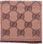 Lookbook (W) GUCCI Syal Rajut Wol Double G Jacquard Wanita Beige Merah 598993-3GC15-7973