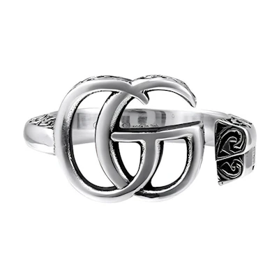 (Women) GUCCI Double G Key 925 Silver Ring - Silver 627760-J8400-0701