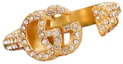 Buy (Women) GUCCI Double G Key Gold Crystal Brass Fashion Ring Jewelry 645625-J1D50-8062