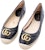 (W) Gucci Kasut Rata Hitam Tenunan Straw Kulit Tahan Haus Double G Bernafas 602505-BKO00-1000