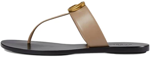 (Women) Gucci Double g Leather Brown Slippers 497444-A3N00-2606 (Women) Gucci Double g Leather Brown Slippers 497444-A3N00-2606
