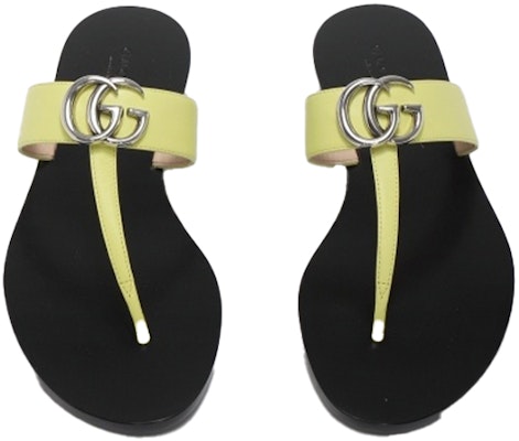 (W) Sandal Kulit Santai Mode Gucci Double G Hitam Kuning 628013-A3N00-7412 Lookbook (W) Sandal Kulit Santai Mode Gucci Double G Hitam Kuning 628013-A3N00-7412