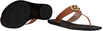 Purchase (W) Gucci Sandal Kulit Coklat Tua Double G 497444-A3N00-2829