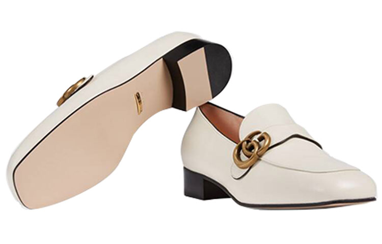 Purchase (W) Mocassini in Pelle Gucci Double G ''Bianco''. 602496-C9D00-9022