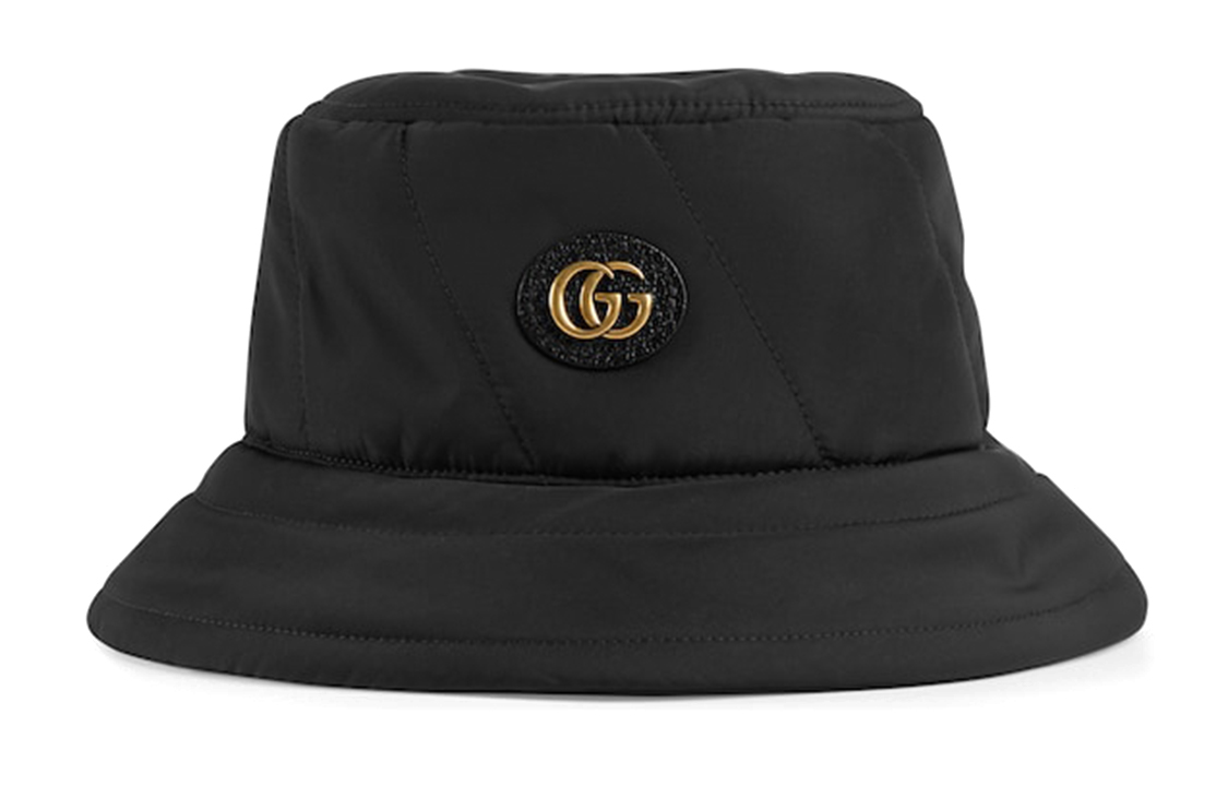 Lookbook (W) GUCCI 雙G皮革貼飾漁夫帽 女款 - 黑色 7579223HAWC1060