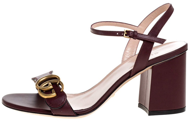(Women) Gucci Double G Leather Sandal 'Chestnut' 453379-A3N00-6629