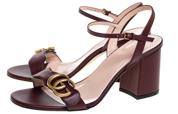 Lookbook (Women) Gucci Double G Leather Sandal 'Chestnut' 453379-A3N00-6629