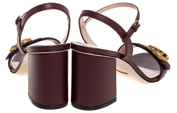 Purchase (Women) Gucci Double G Leather Sandal 'Chestnut' 453379-A3N00-6629