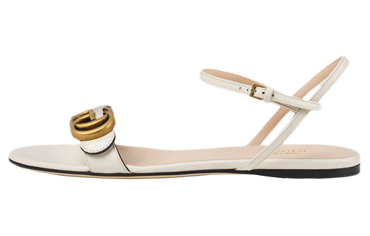(Women) Gucci Double G Leather Sandal 'White' 524631-A3N00-9022