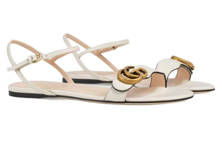 Lookbook (W) Sandalo in Pelle Gucci Double G ''Bianco'' 524631-A3N00-9022