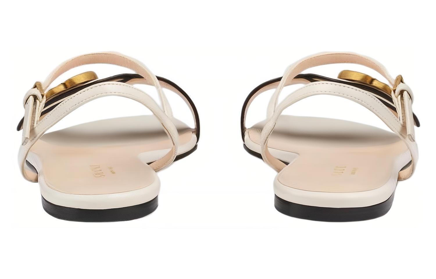 Purchase (W) Sandalo in Pelle Gucci Double G ''Bianco'' 524631-A3N00-9022