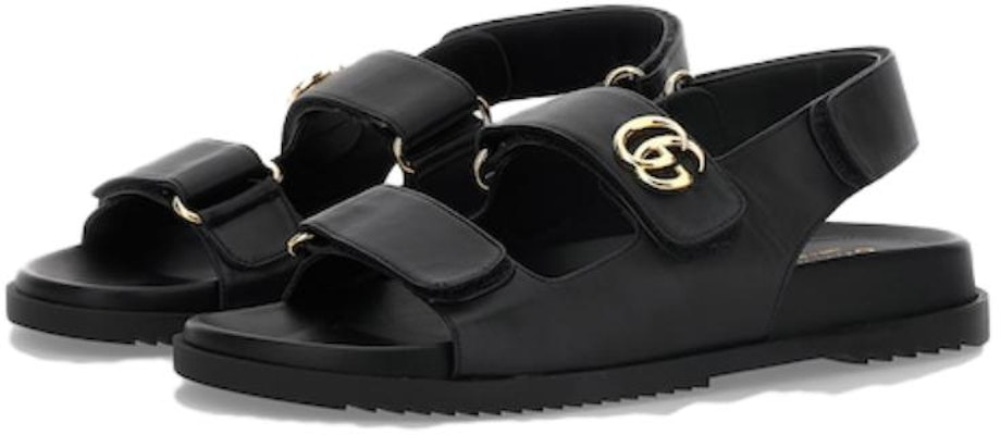 (W) Gucci 双G皮革拖鞋 '黑色' 771578-BKO00-1000 Order (W) Gucci 双G皮革拖鞋 '黑色' 771578-BKO00-1000