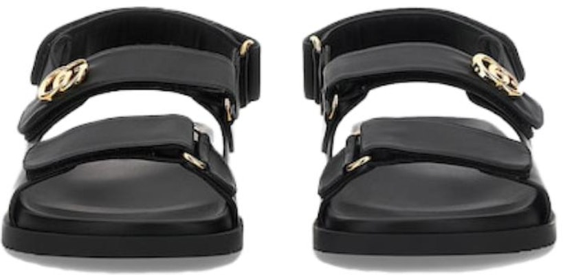 (W) Gucci 双G皮革拖鞋 '黑色' 771578-BKO00-1000 Lookbook (W) Gucci 双G皮革拖鞋 '黑色' 771578-BKO00-1000