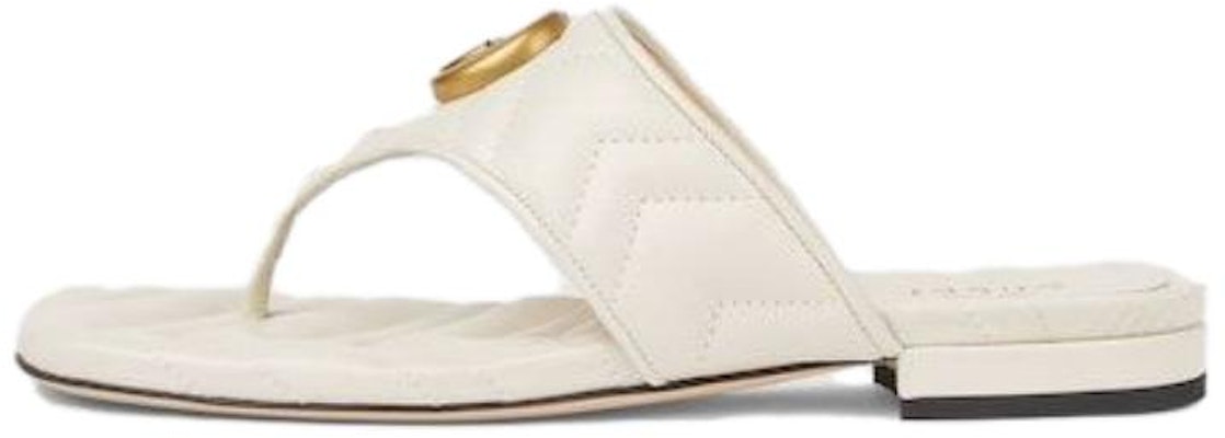 (Women) Gucci Double G Leather Slides 'White' 776948-BKO60-9049 Buy (Women) Gucci Double G Leather Slides 'White' 776948-BKO60-9049