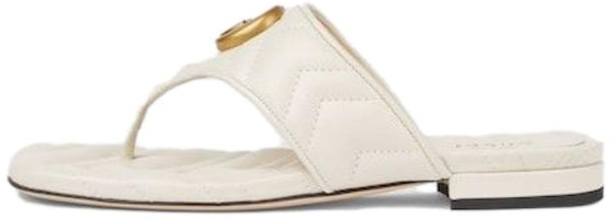(Women) Gucci Double G Leather Slides 'White' 776948-BKO60-9049 (Women) Gucci Double G Leather Slides 'White' 776948-BKO60-9049