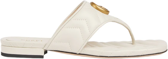 (Women) Gucci Double G Leather Slides 'White' 776948-BKO60-9049 (Women) Gucci Double G Leather Slides 'White' 776948-BKO60-9049