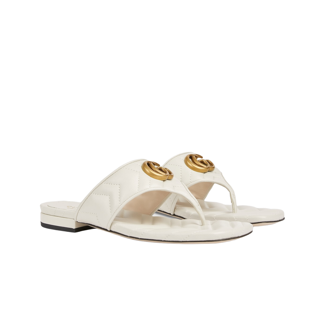 Order (Women) Gucci Double G Leather Slides 'White' 776948-BKO60-9049