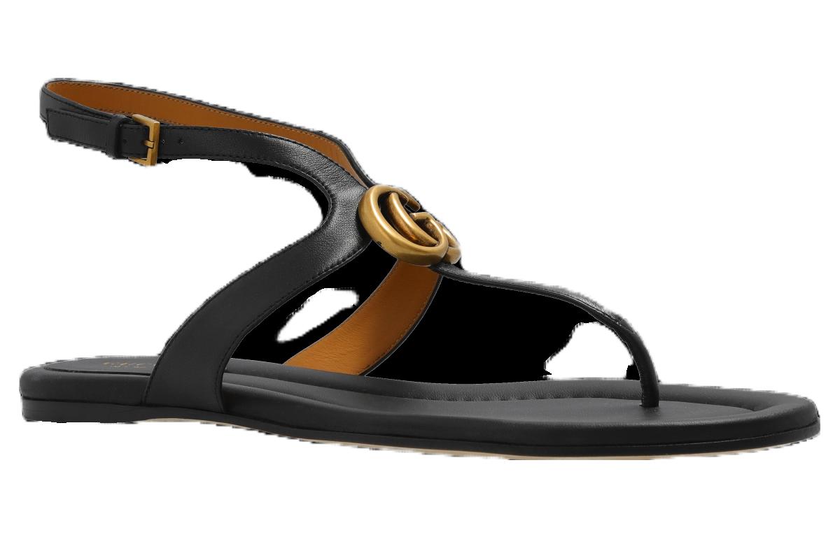 Order (W) Sandalia Gucci Double G de Cuero con Hebilla 'Negra'. 746030-BKO00-1000