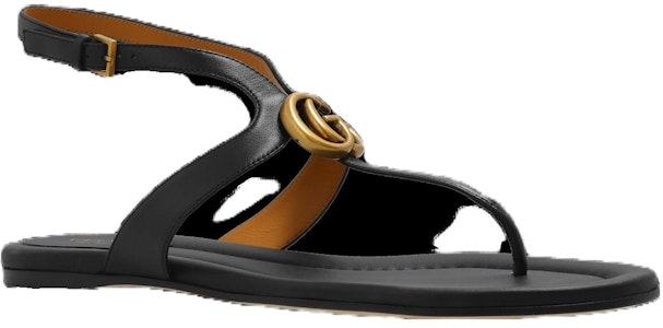 (W) Sandal Gucci Double G Kulit Thong Buckle 'Hitam' 746030-BKO00-1000 Order (W) Sandal Gucci Double G Kulit Thong Buckle 'Hitam' 746030-BKO00-1000