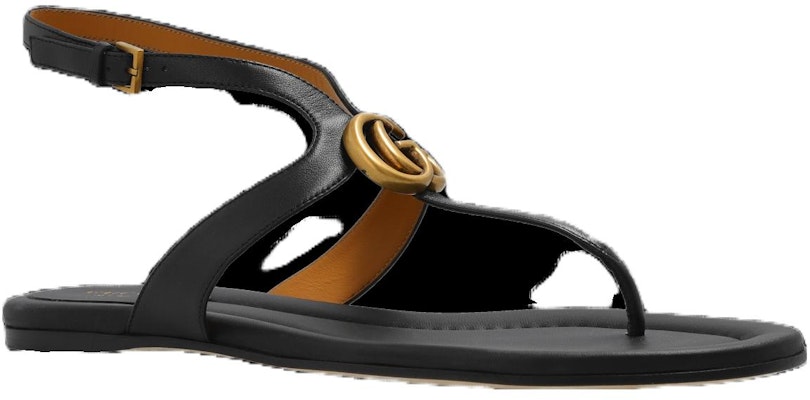 (W) Sandal Gucci Double G Kulit Thong Buckle 'Hitam' 746030-BKO00-1000 Order (W) Sandal Gucci Double G Kulit Thong Buckle 'Hitam' 746030-BKO00-1000