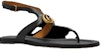 (W) Sandal Gucci Double G Kulit Thong Buckle 'Hitam' 746030-BKO00-1000