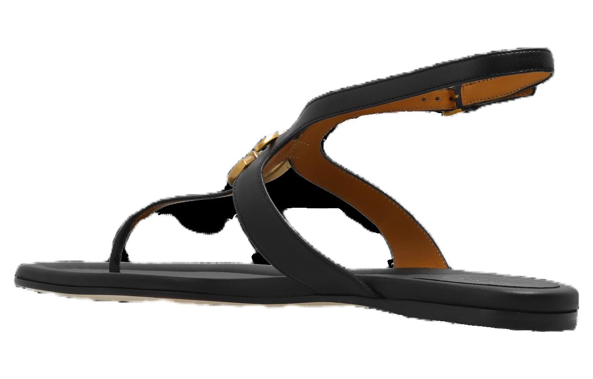 Lookbook (W) Sandalia Gucci Double G de Cuero con Hebilla 'Negra'. 746030-BKO00-1000