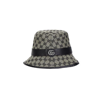 (Women) GUCCI Double G Logo Bucket Hat Beige/Blue. 576587-4HG53-4068